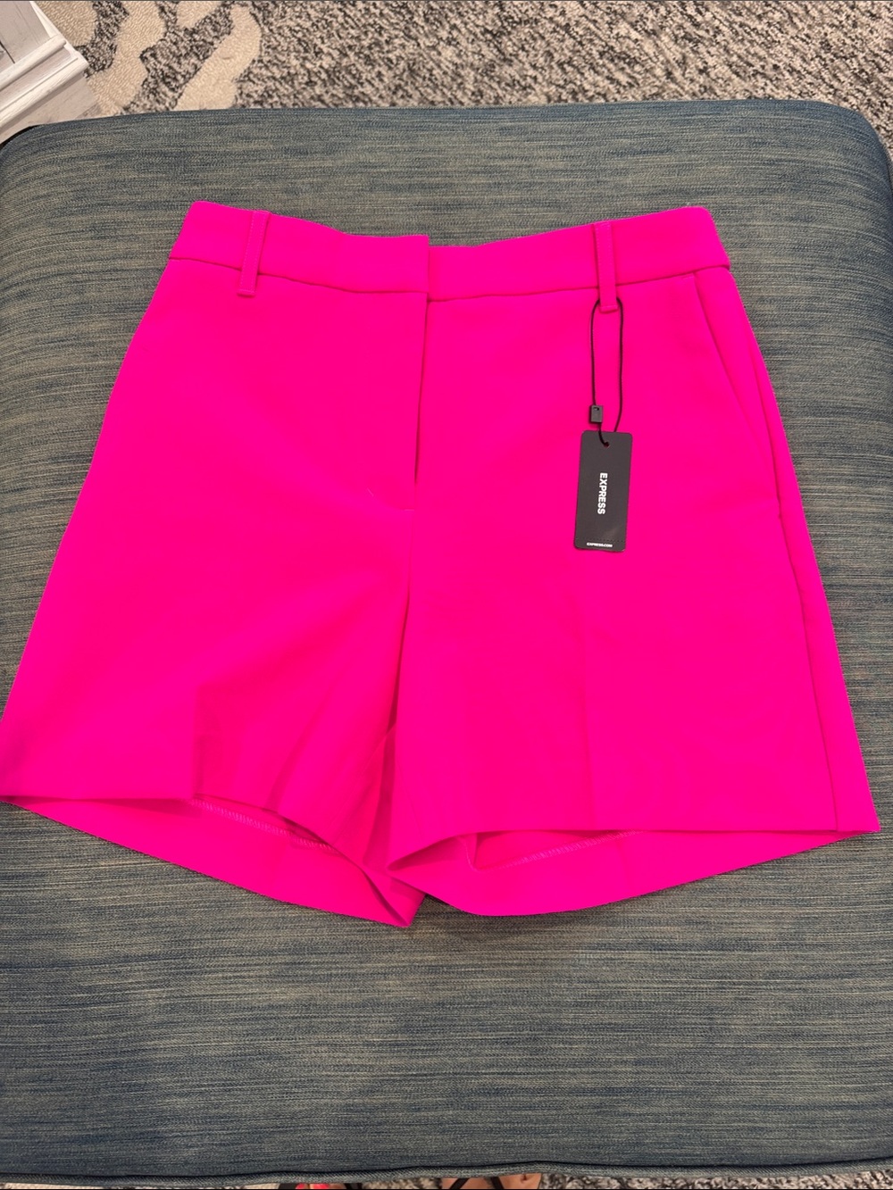 Express Women’s High-Rise Hot Pink Tailored Shorts